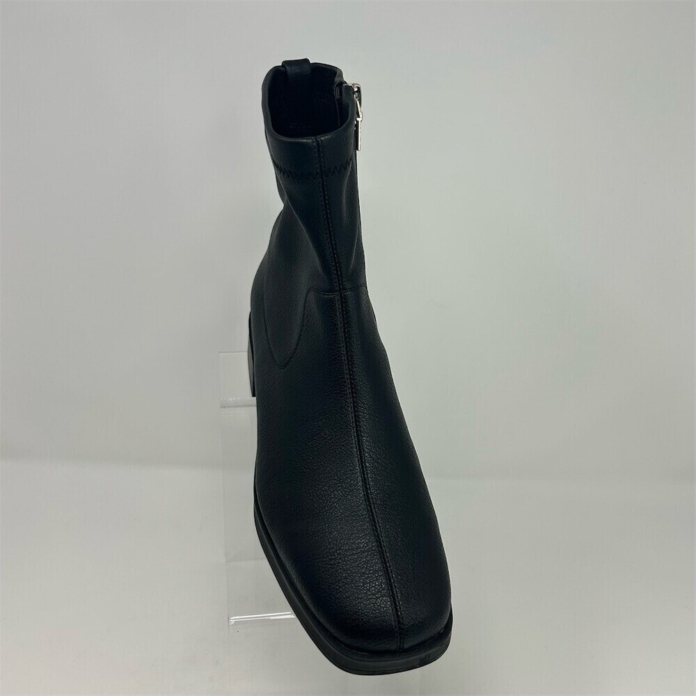 Aerosoles Dazzy Ankle Booties Black Square Toe Block Heel Side Zip Size 8.5 - Picture 2 of 11